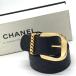 CHANEL Chanel matelasse цепь кожаный ремень темно-синий очень красивый товар M6171