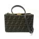 FENDI Fendi Zucca vanity 2WAY ручная сумочка чай цвет x Gold хорошая вещь M8685