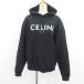 IT0ZTDVM9TKM быстрое решение подлинный товар CELINE Celine Logo Roo zf-ti- флис Parker tops внешний 2Y321670Q хлопок хлопок черный чёрный мужской размер L