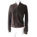  beautiful goods Dolce & Gabbana F9544L lining Leopard pattern suede leather Zip up jacket Brown 36 made in Italy regular goods lady's 