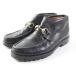  superior article GUCCI Gucci 114 0067 hose bit leather shoes / ankle boots black Gold metal fittings 40.5 Italy made lady's 