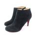  unused goods *Christian Louboutin Christian Louboutin suede leather almond tu bootie / ankle boots black 36.5 made in Italy lady's 