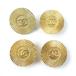  beautiful goods *CHANEL Chanel Vintage here Mark button 4 piece set other small articles Gold lady's 
