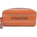  превосходный товар *COACH Coach CH077 Large путешествие комплект * Coach полоса с логотипом кожа ручная сумочка клатч Brown 