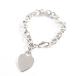  прекрасный товар *TIFFANY&amp;Co. Tiffany Heart бирка браслет аксессуары SV925 серебряный масса 34.5g женский 