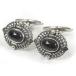  прекрасный товар *Georg Jensen George Jensen 19B SV925 оникс запонки кнопка кафф links серебряный черный полная масса 15.1g мужской рекомендация 