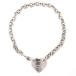 хорошая вещь ^TIFFANY&amp;Co. Tiffany Retun to Tiffany Heart бирка цепь ссылка короткое колье AG925 Large серебряный масса 61.85g