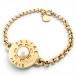  превосходный товар ^CELINE Celine Vintage поддельный жемчуг металлизированный Circle Logo браслет аксессуары Gold Франция производства женский 