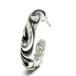  превосходный товар *CHROME HEARTS Chrome Hearts HOOP SCROOL 1 925 14K прокрутить обруч серьги одна сторона уголок для аксессуары серебряный масса 3.66g мужской 