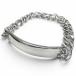  прекрасный товар VTIFFANY&amp;Co. Tiffany Vintage 925 плоский цепь ID браслет серебряный Италия производства масса 40.1g мужской аксессуары 