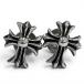  прекрасный товар VCHROME HEARTS Chrome Hearts No2 CH CRS FAT CH Cross fato stud 925 2 шт. комплект серьги серебряный масса 1.7g сумка для хранения имеется 