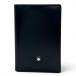  превосходный товар ^MONTBLANC Montblanc белый Star кожа 2. складывать футляр для карточек футляр для визитных карточек черный Германия производства мужской 