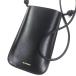 превосходный товар VJIL SANDER Jil Sander GIRO PHONE CASE кожа Logo принт плечо мобильный кейс черный Италия производства мужской женский 
