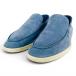  прекрасный товар ^Loro Piana Loro Piana 52627L SUMMER WALK summer walk замша кожа мокасины голубой 40.5 Италия производства мужской 