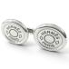  прекрасный товар ^HERMES Hermes Serie SV925 раунд запонки кнопка кафф links серебряный масса 12.7g мужской с футляром 