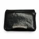  хорошая вещь VCHROME HEARTS Chrome Hearts кожа 925 3 карман прокрутить этикетка plate складывающийся пополам визитная карточка входить чехол для пропуска футляр для карточек черный 