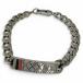  хорошая вещь *GUCCI Gucci 295676 AG925 Diamante web полоса цепь браслет аксессуары серебряный 18 Италия производства 18.89g