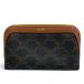  прекрасный товар *CELINE Celine 4M1622CZ маленький cosme tik сумка Trio mf парусина машина fs gold язык косметичка Gold металлические принадлежности сделано в Италии 