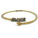  прекрасный товар *DIOR Dior JADIOR metal Logo стразы * Star аксессуары короткое колье колье Gold женский 
