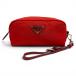  не использовался товар *PRADA Prada 1NE175 VELA Re-Nylon Mini сумка ROSSO треугольник Logo plate косметичка Италия производства женский 