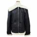  превосходный товар ^HELMUT LANG Helmut Lang овечья кожа Zip выше Bomber жакет автомобиль - кольцо мутон жакет черный S