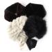  ultimate beautiful goods ^ Salvatore Ferragamo Lanvin collection fox fur shawl / tippet total 4 point set black / burns tea / light beige 