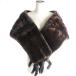  ultimate beautiful goods *MINK mink . attaching book@ fur shawl / tippet dark brown wool quality gloss ..* soft *