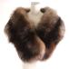  beautiful goods *FOX fox book@ fur tippet / shawl / stole Brown × ivory wool quality soft * volume *
