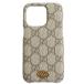  не использовался товар *GUCCI Gucci off tia753610 GGs шкив miphone 14 Pro двойной G iPhone / мобильный / смартфон кейс оттенок бежевого сделано в Италии с коробкой 