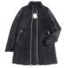  превосходный товар *2018 год производства чёрный бирка EMPORIO ARMANI/ Emporio Armani 11L22P рукав вязаный овечья кожа длинный длина мутоновое пальто черный 48 стандартный товар 