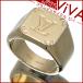  Louis * Vuitton мужской монограмма sig сеть кольцо кольцо M80190 Gold M размер 19 номер 