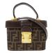  Fendi FENDI сумка женский бренд Zucca парусина косметичка Brown бардачок косметичка меньше модный Logo 