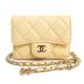 ( new goods * unused goods ) Chanel CHANEL Classic belt bag chain Mini shoulder belt bag lambskin leather cream Gold metal fittings AP1952 box attaching 