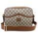 ( новый товар * не использовался товар )GUCCI Gucci 675891 Inter locking G имеется GGs шкив m парусина кожа бежевый Brown наклонный .. плечо сумка "почтальонка" 