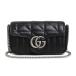 ( не использовался выставленный товар )GUCCI Gucci 476433 GGma-monto super Mini sheb long кожа черный цепь сумка на плечо античный серебряный металлические принадлежности с ящиком 