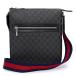 ( не использовался выставленный товар )GUCCI Gucci 792081 medium сумка "почтальонка" GGs шкив m парусина черный сумка на плечо наклонный ..