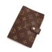 ( б/у )LOUIS VUITTON Louis Vuitton R20005 Agenda PM монограмма Brown чай 6 дыра тип обложка для записной книжки Gold металлические принадлежности 