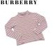  Burberry cut and sewn ta-toru neck long sleeve lady's # Kids 140A size border beige black red group used 
