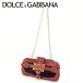  Dolce &amp; Gabbana вечерняя сумочка цепь плечо женский Dolce&Gabbana Logo plate имеется гонки переключатель . бордо оттенок золота б/у 