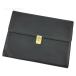  Bally BALLY портфель Logo plate черный Gold кожа б/у 