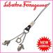  Salvatore Ferragamo ремешок для мобильного телефона мелкие вещи женский серебряный Brown б/у D835