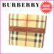  Burberry BURBERRY W крюк кошелек складывающийся пополам compact размер мужской возможно noba проверка б/у L384