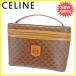  Celine vanity косметичка ручная сумочка женский мужской возможно Brown бежевый Gold б/у T1943