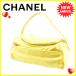  Chanel vanity ручная сумочка женский новый путешествие линия желтый б/у 