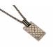 Gucci колье подвеска Diamante SV925 серебряный plate стальной черный GUCCI мужской [ б/у ]