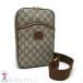  Gucci сумка "body" мужской женский GGs шкив m кожа бежевый черное дерево Inter locking G 696016 GUCCI превосходный товар 