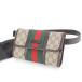  прекрасный товар Gucci Sherry линия GGs шкив m152597 кожа сумка-пояс поясная сумка натуральная кожа Brown мужской EWM DH19-3