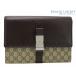  прекрасный товар Gucci GUCCI GGs шкив m ручная сумочка клатч сумка бежевый темно-коричневый 131213