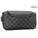  как новый Louis Vuitton LOUIS VUITTON Damier gla Fit to трещина сумка клатч ручная сумочка туалет ta Lee кейс черный PVC машина f кожа N47625