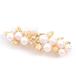  Mikimoto obi . lady's K18 leaf design pearl diamond pearl :5.5mm~7.1mm D:0.060ct yellow gold MIKIMOTO used 